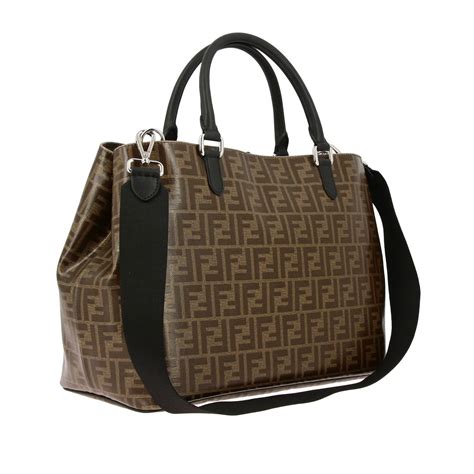 fendi shopping logo shopper in pelle marrone|Borse tote per Donna: la shopping bag .